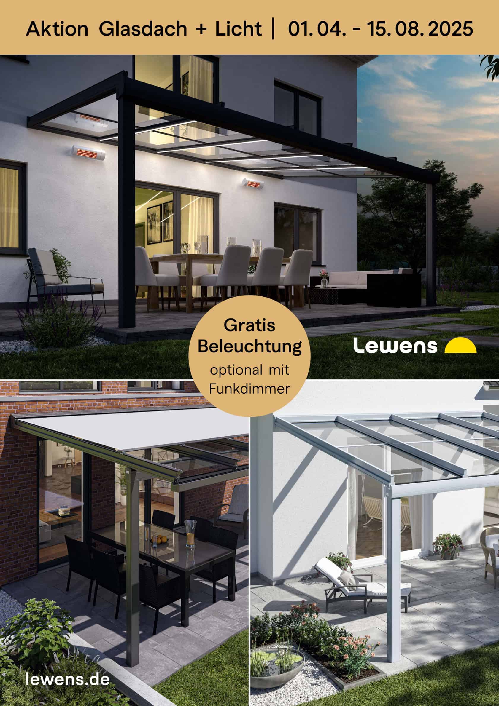 Aktion Glasdach Licht